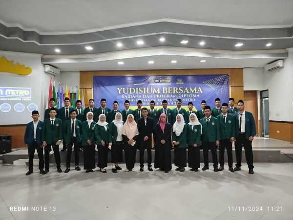 PELAKSANAAN YUDISIUM BERSAMA PERIODE III dan IV TAHUN 2024 FAKULTAS TEKNIK UNIVERSITAS MUHAMMADIYAH METRO