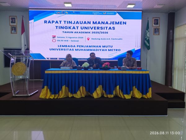 Pimpinan Fakultas Teknik UM Metro Ikuti Tinjauan Manajemen untuk Perkuat Tata Kelola Anggaran